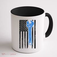 Mechanic USA American Flag Coffee Mug thumb 1