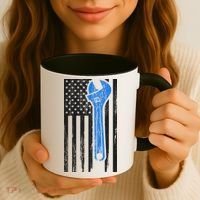 Mechanic USA American Flag Coffee Mug thumb 3