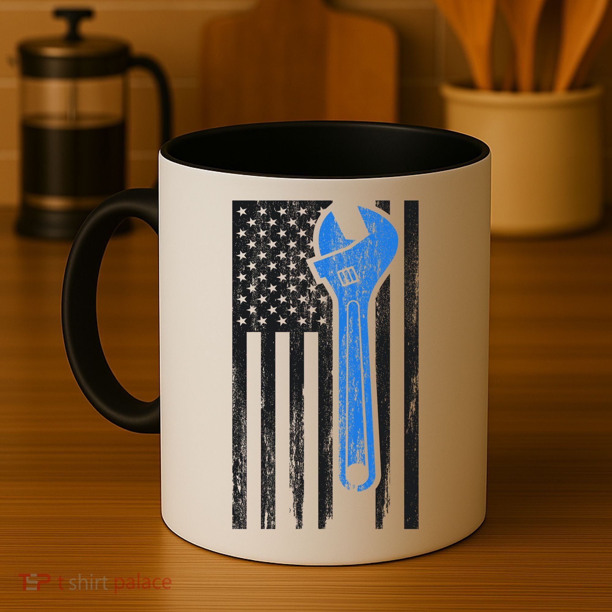Mechanic USA American Flag Coffee Mug