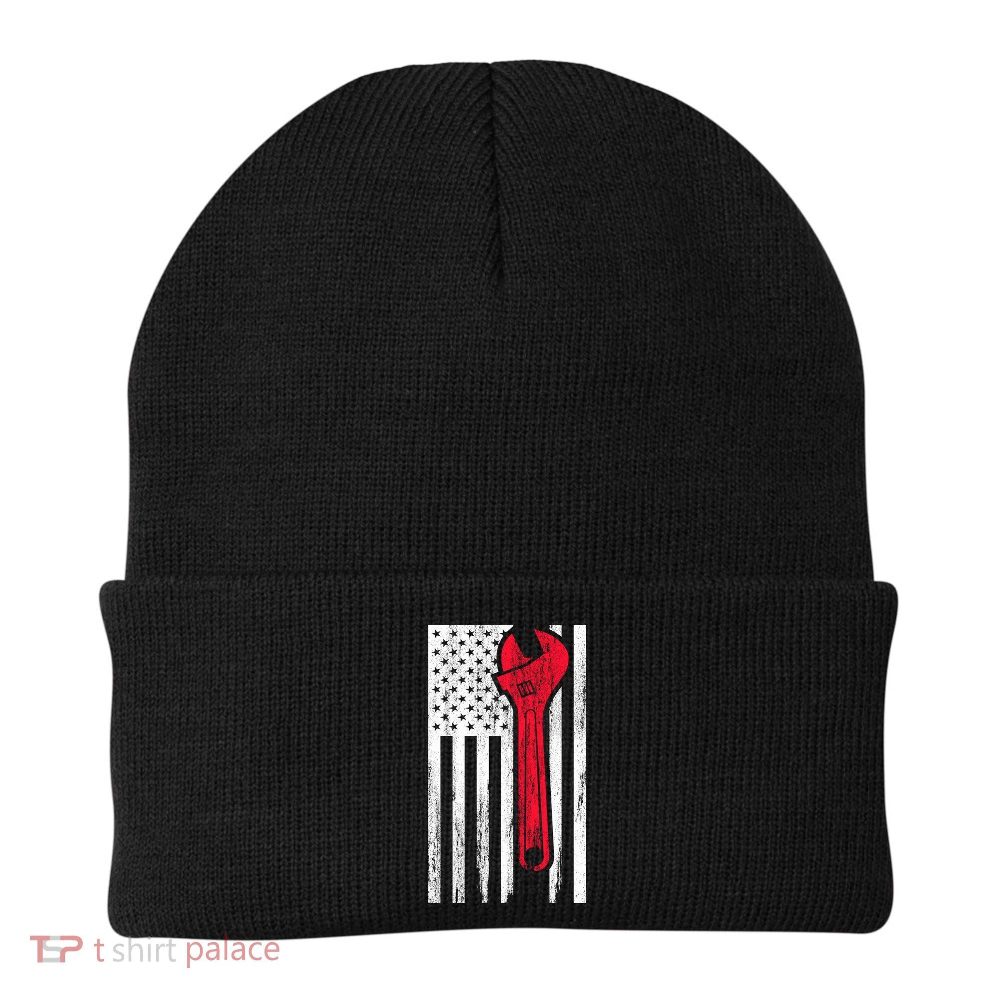 Mechanic USA American Flag Beanie
