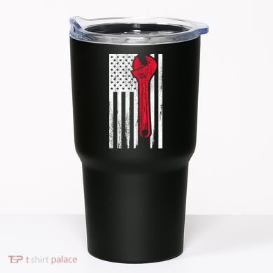 Mechanic USA American Flag Tumbler