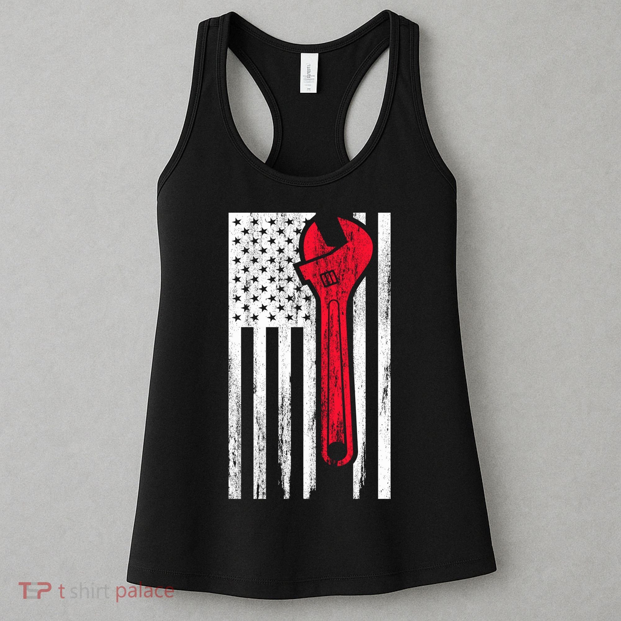 Mechanic USA American Flag Women's Tank Top