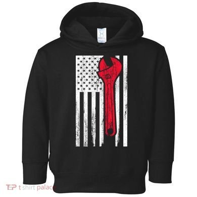 Mechanic USA American Flag Toddler Hoodie