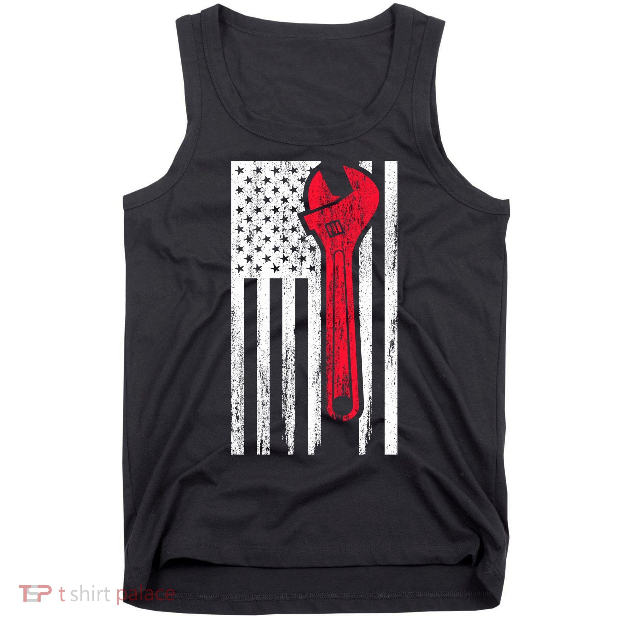 Mechanic USA American Flag Tank Top