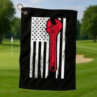 Mechanic USA American Flag Golf Towel thumb 1