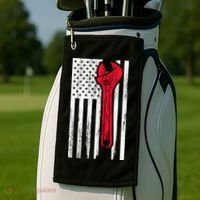 Mechanic USA American Flag Golf Towel thumb 2