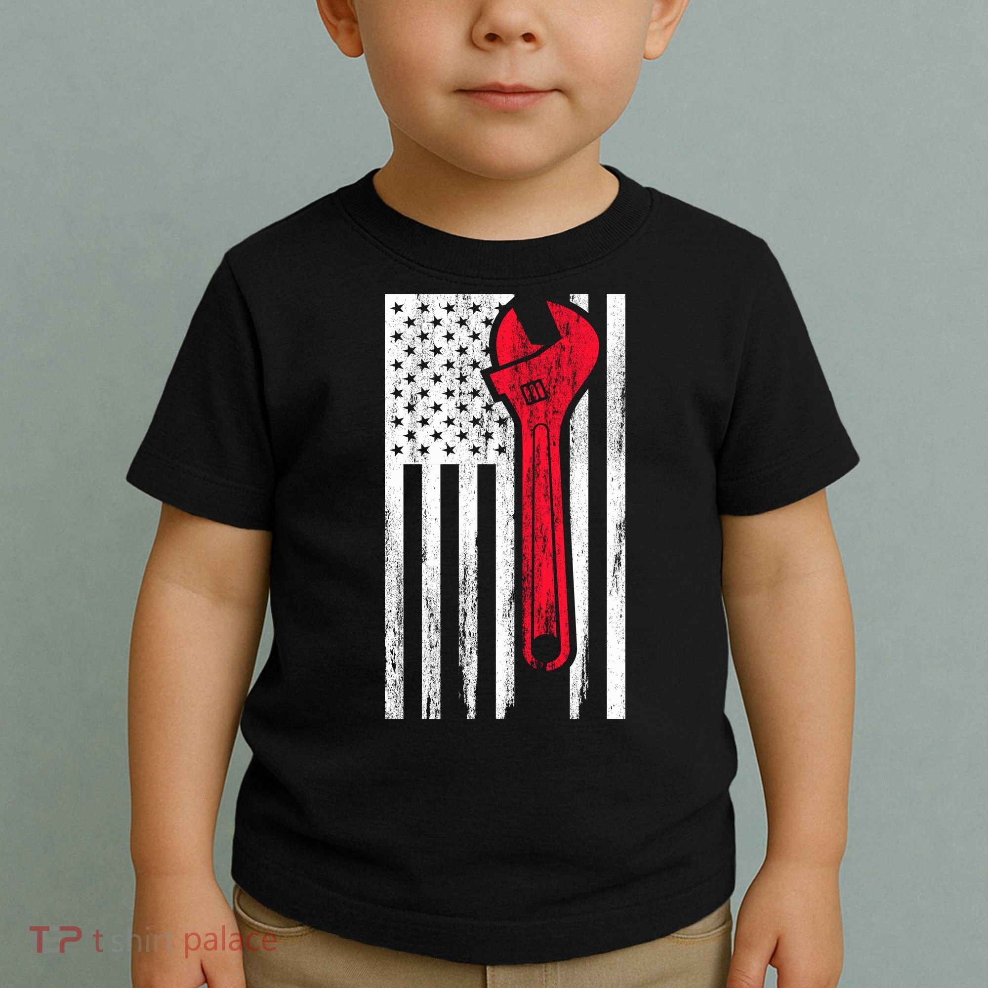 Mechanic USA American Flag Toddler T-Shirt