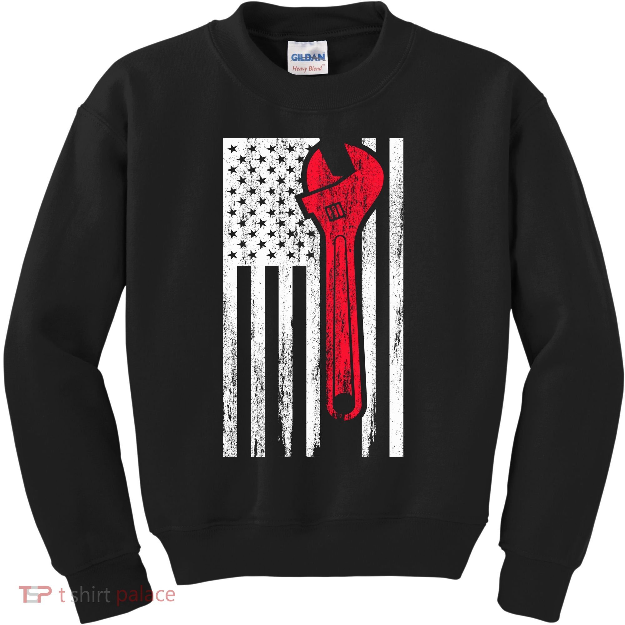 Mechanic USA American Flag Kids Sweatshirt