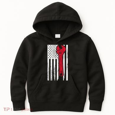 Mechanic USA American Flag Kids Hoodie