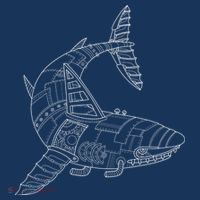 Mechanical Shark Women's Hoodie thumb 2