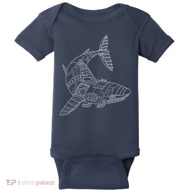 Mechanical Shark Baby Bodysuit