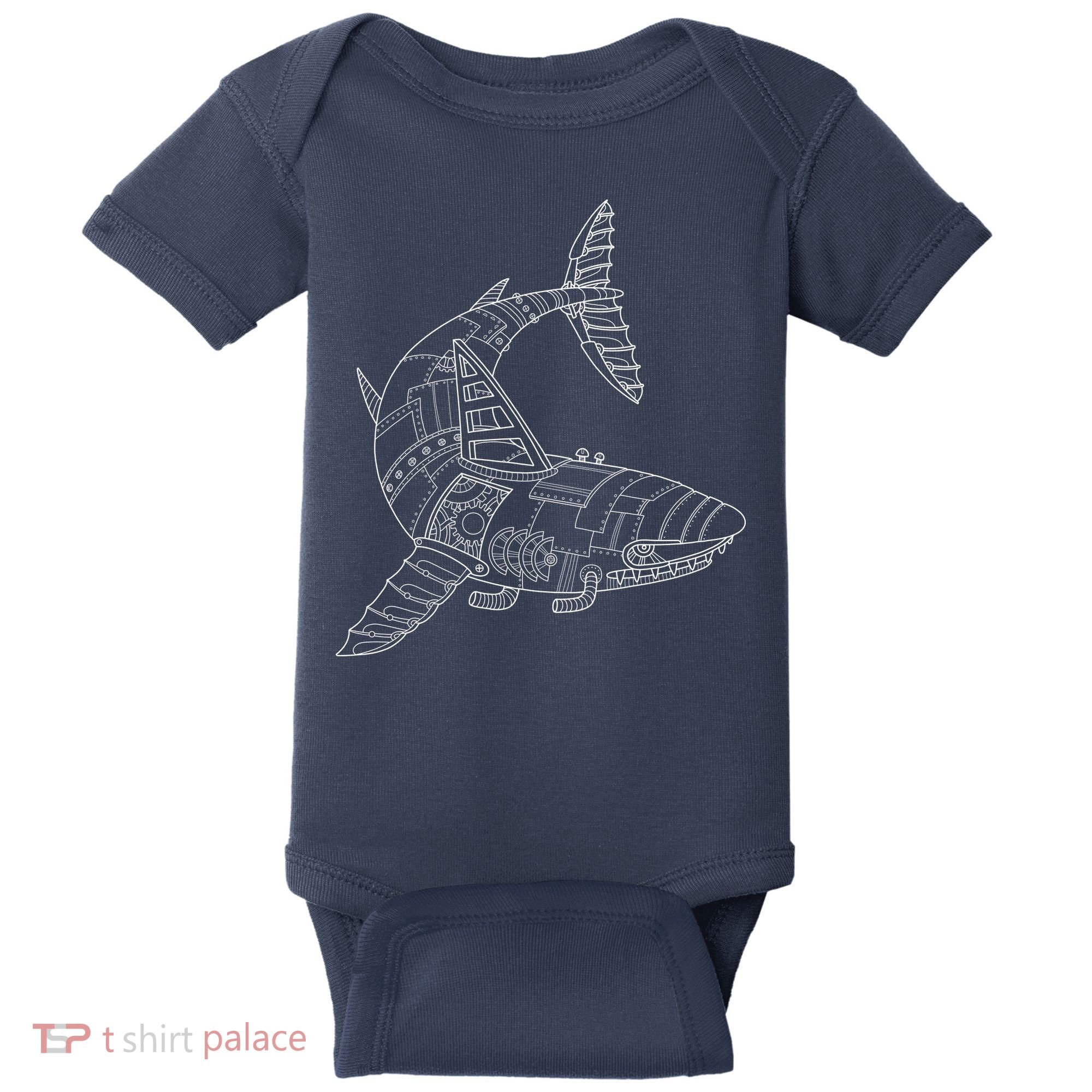 Mechanical Shark Baby Bodysuit