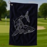 Mechanical Shark Golf Towel thumb 1
