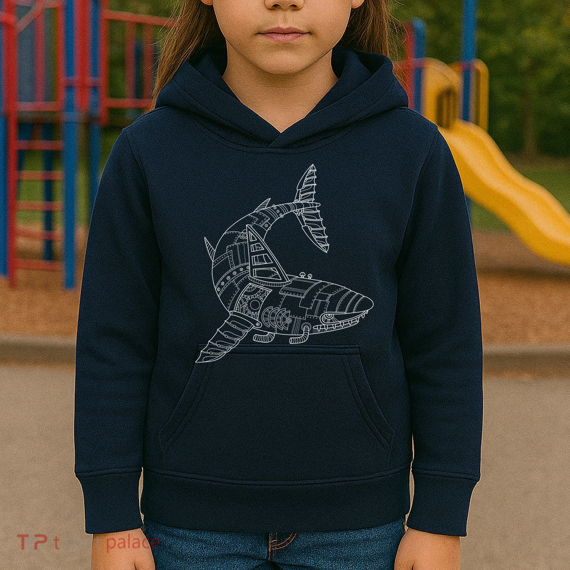 Mechanical Shark Kids Hoodie