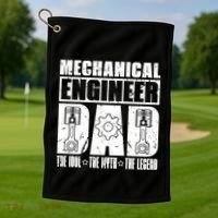 Mechanical Engineer Dad The Engineering Mechanical Engineer Gift Golf Towel thumb 1