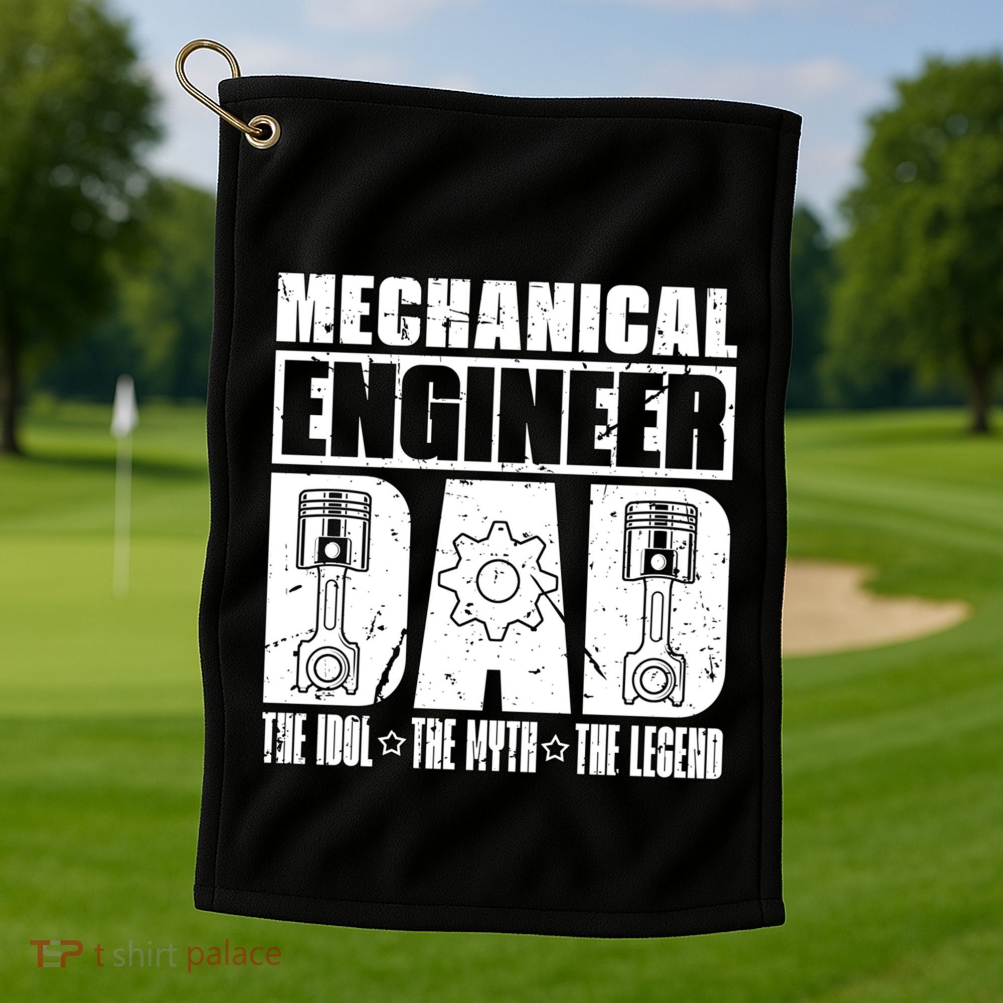 Mechanical Engineer Dad The Engineering Mechanical Engineer Gift Golf Towel