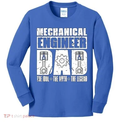 Mechanical Engineer Dad The Engineering Mechanical Engineer Gift Kids Long Sleeve Shirt