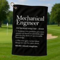 Mechanical Engineer Definition Apparel Mechanic Engineering Golf Towel thumb 1