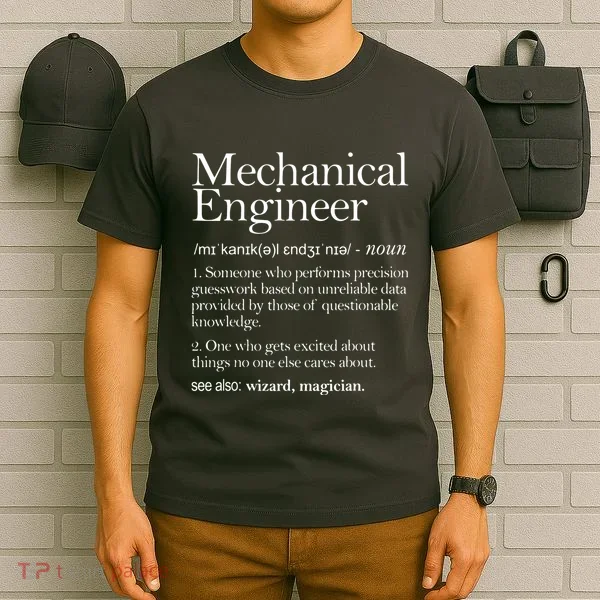 Mechanical Engineer Definition Apparel Mechanic Engineering T-Shirt