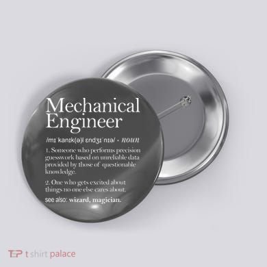 Mechanical Engineer Definition Apparel Mechanic Engineering Button