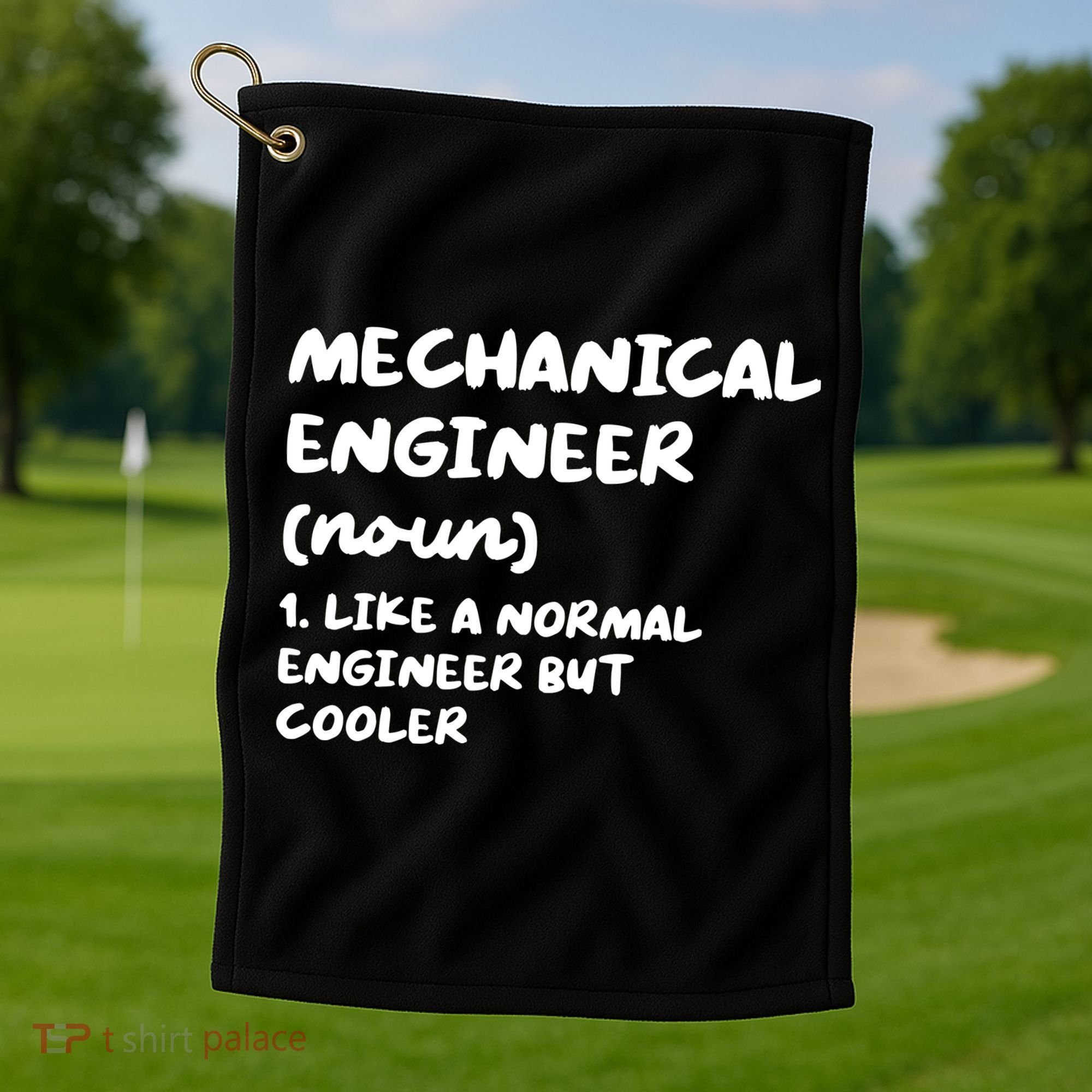 Mechanical Engineer Definition Funny Engineering Golf Towel