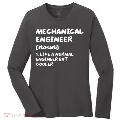 Mechanical Engineer Definition Funny Engineering Women's Long Sleeve Shirt