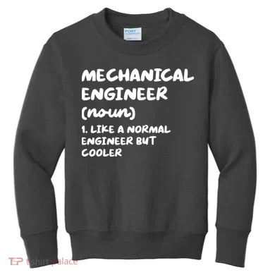 Mechanical Engineer Definition Funny Engineering Kids Sweatshirt