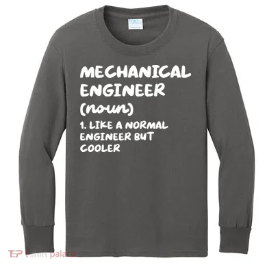 Mechanical Engineer Definition Funny Engineering Kids Long Sleeve Shirt