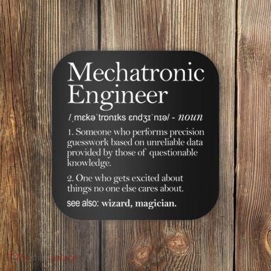 Mechatronic Engineer Definition Apparel, Engineering Premium Coaster