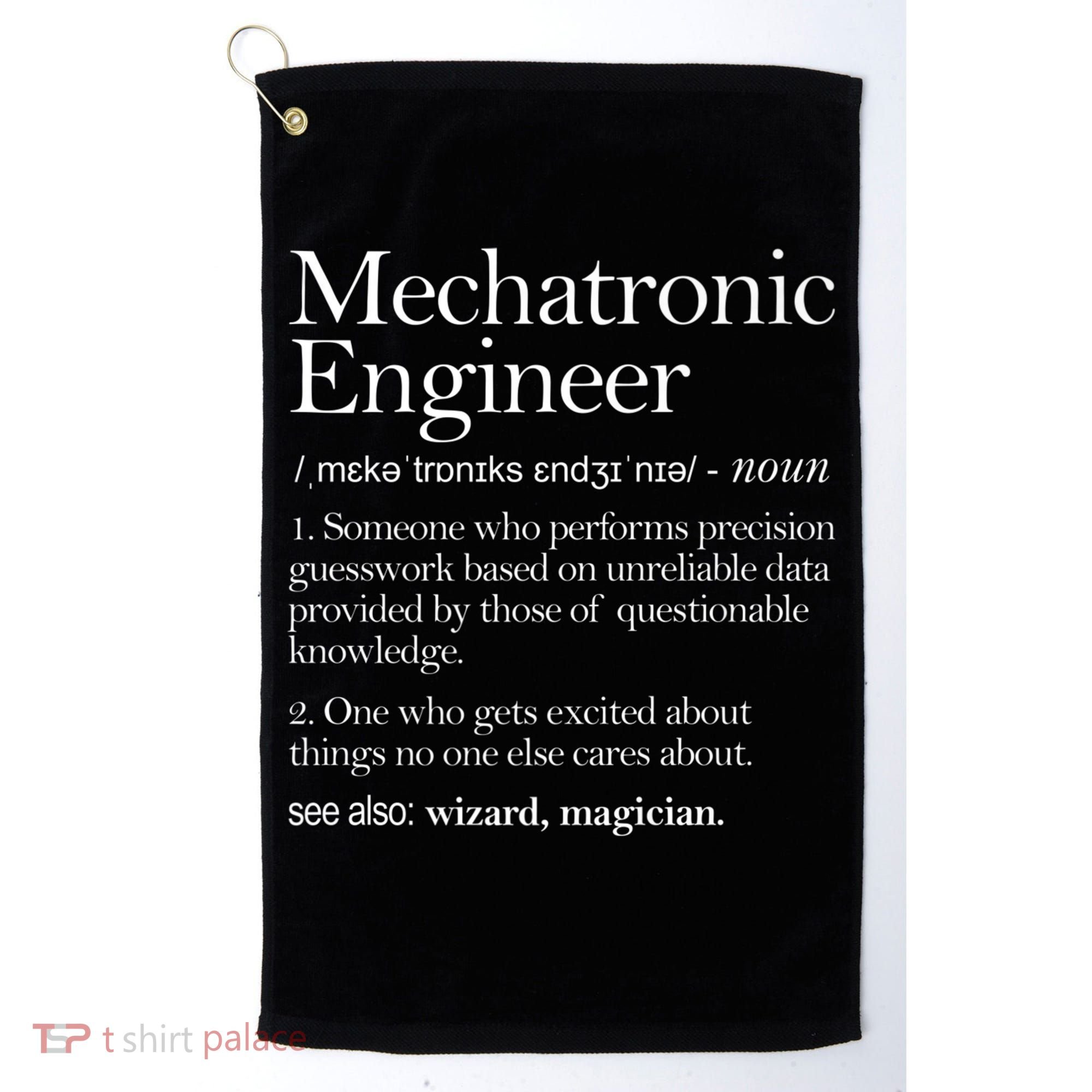 Mechatronic Engineer Definition Apparel, Engineering Premium Golf Towel