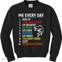 Me Every Day Funny Fishing For Fisherman  Kids Sweatshirt thumb 0