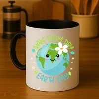 Make Every Day Earth Day Cute Planet Save Environt Gift Coffee Mug thumb 4