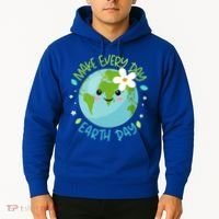 Make Every Day Earth Day Cute Planet Save Environt Gift Hoodie thumb 2