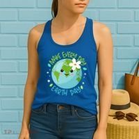 Make Every Day Earth Day Cute Planet Save Environt Gift Women's Tank Top thumb 2
