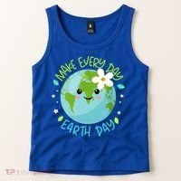 Make Every Day Earth Day Cute Planet Save Environt Gift Tank Top thumb 2