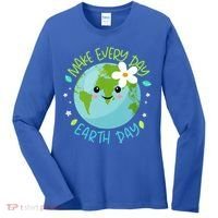Make Every Day Earth Day Cute Planet Save Environt Gift Women's Long Sleeve Shirt thumb 0