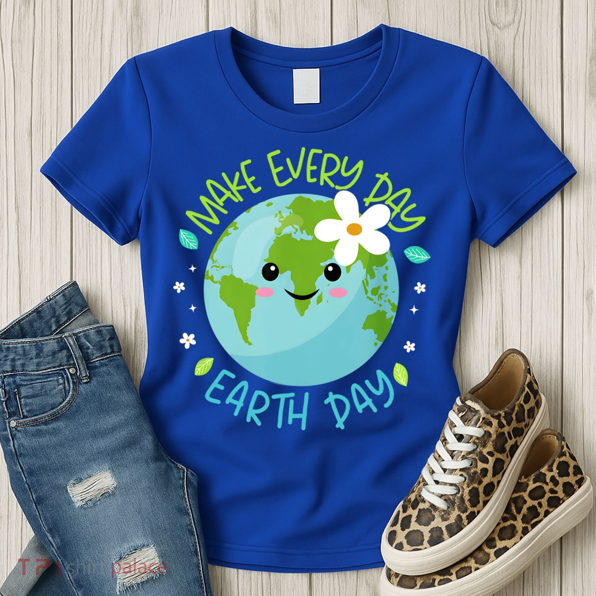 Make Every Day Earth Day Cute Planet Save Environt Gift Women's T-Shirt