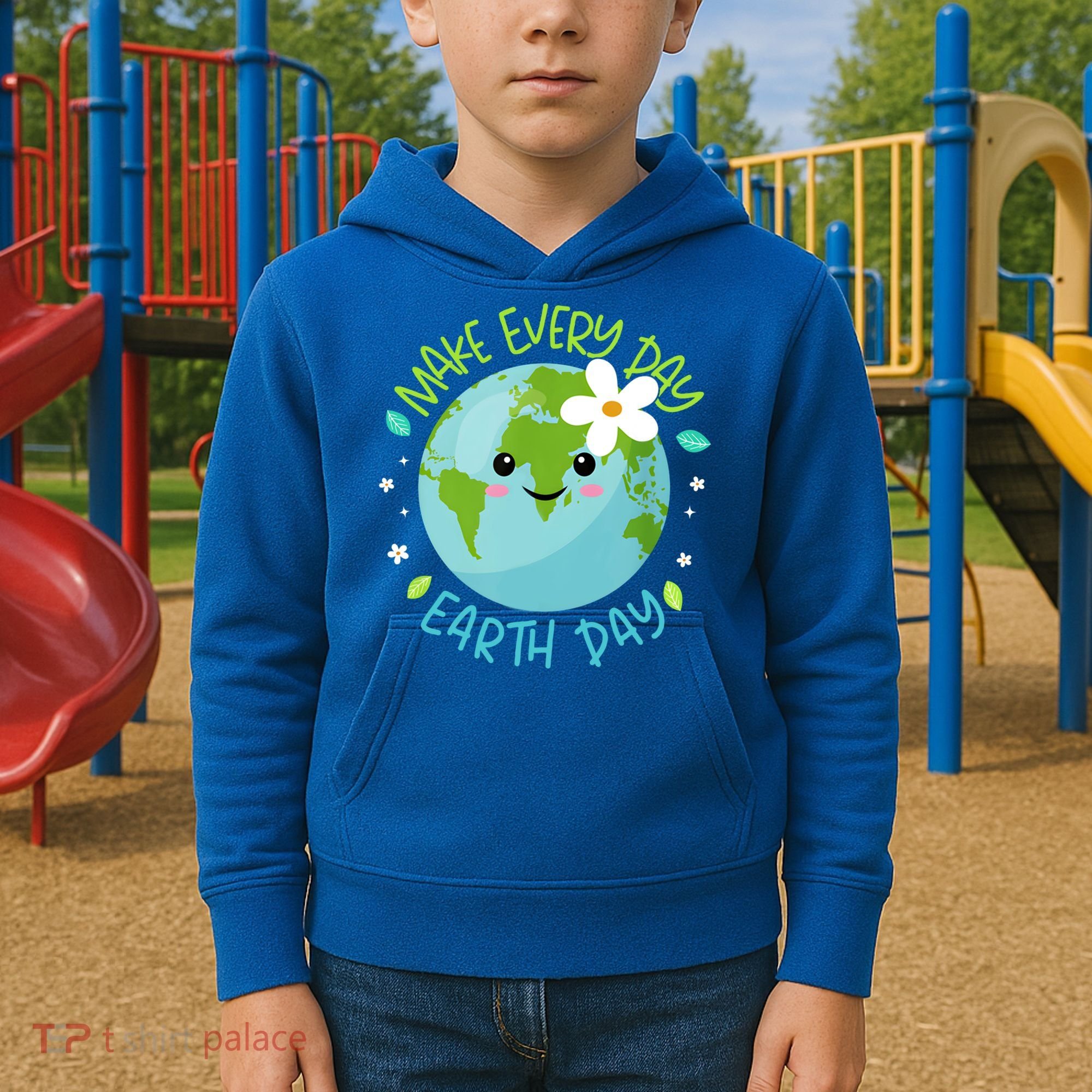 Make Every Day Earth Day Cute Planet Save Environt Gift Kids Hoodie