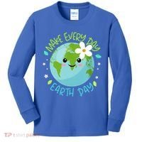 Make Every Day Earth Day Cute Planet Save Environt Gift Kids Long Sleeve Shirt thumb 0