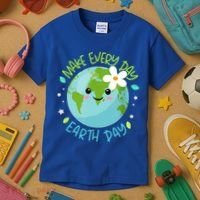 Make Every Day Earth Day Cute Planet Save Environt Gift Kids T-Shirt thumb 3