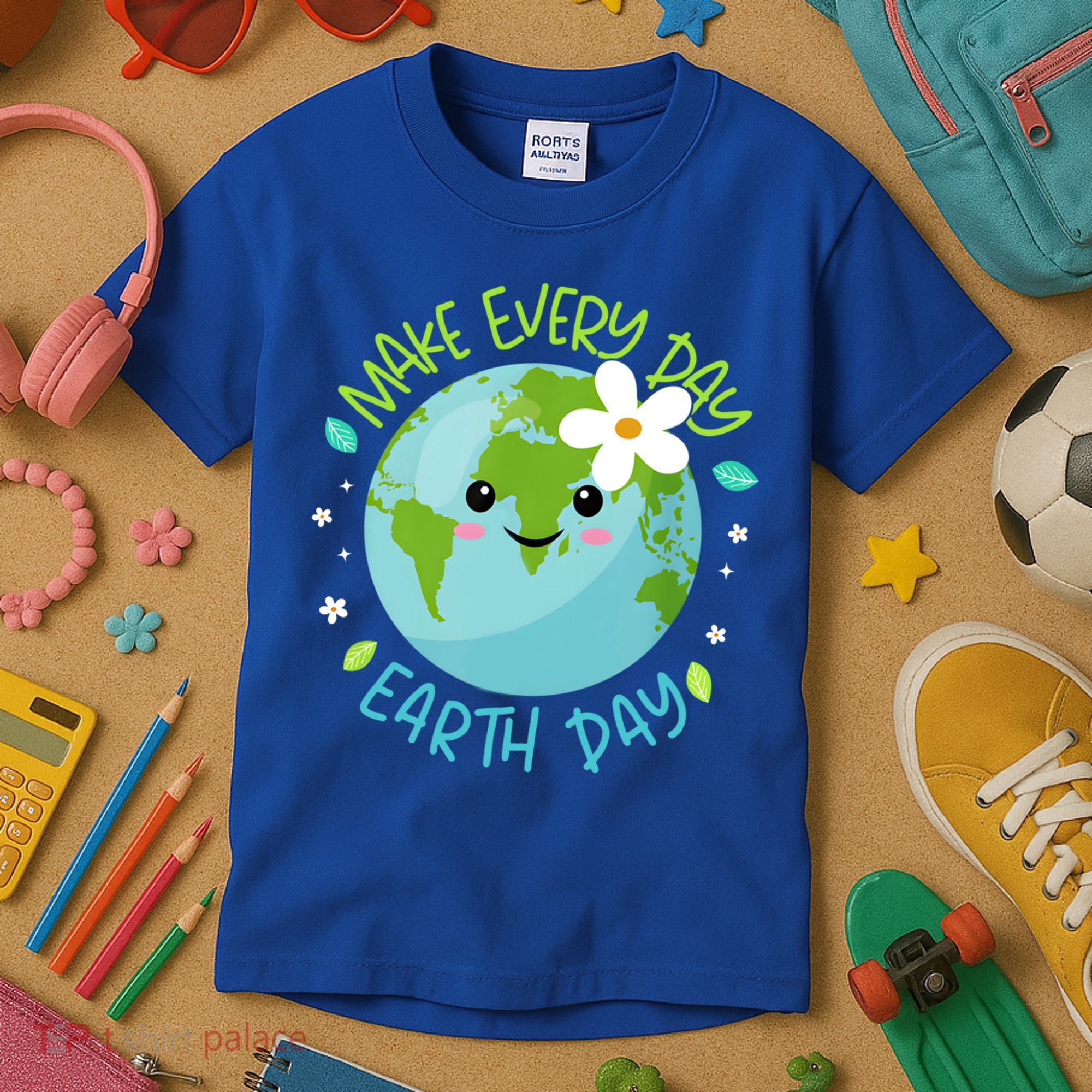 Make Every Day Earth Day Cute Planet Save Environt Gift Kids T-Shirt