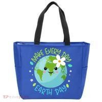Make Every Day Earth Day Cute Planet Save Environt Gift Tote Bag thumb 0