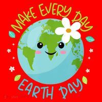 Make Every Day Earth Day Cute Planet Save Environt Gift Santa Hat thumb 1