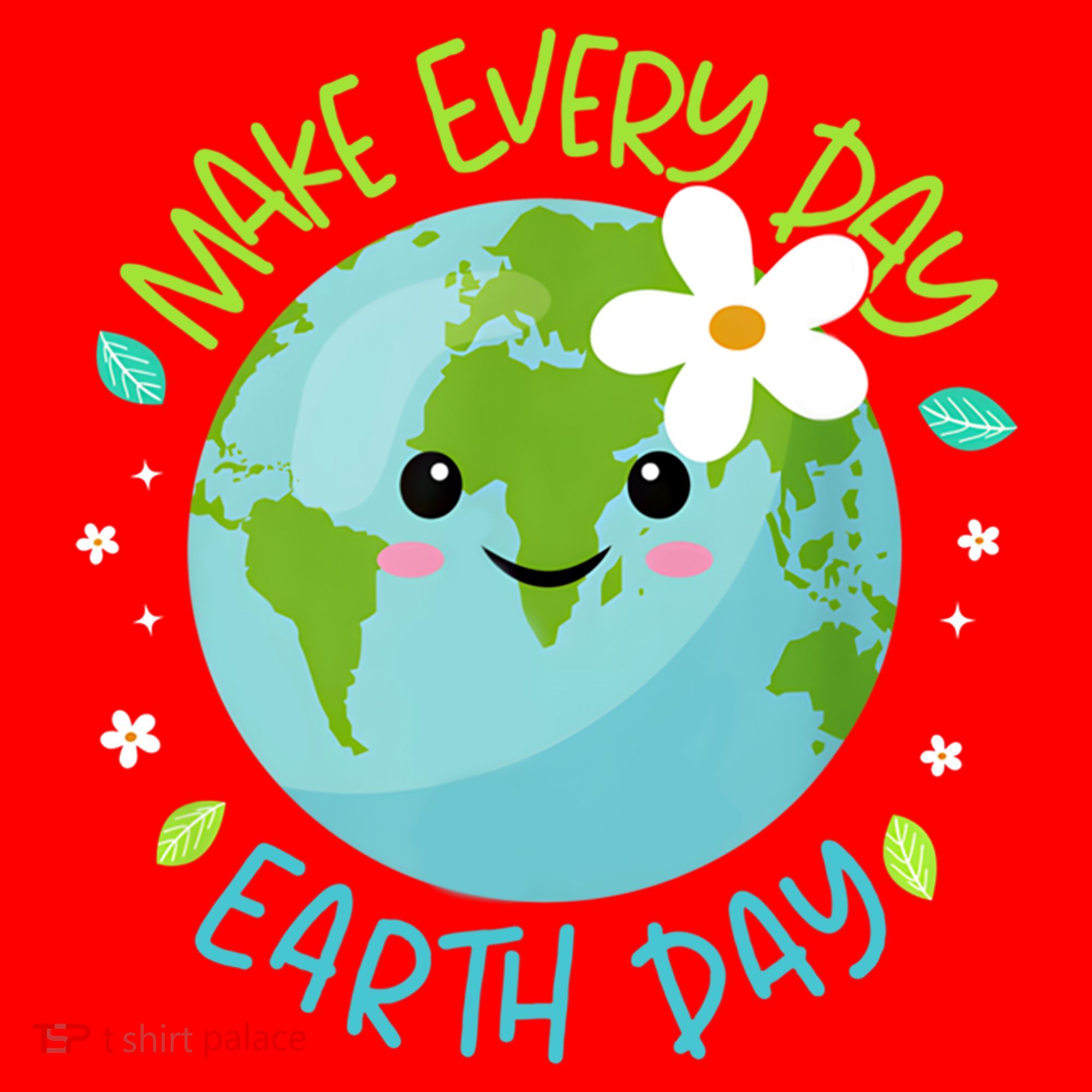 Make Every Day Earth Day Cute Planet Save Environt Gift Santa Hat