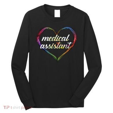 Medical Assistant Colorful Heart Long Sleeve Shirt