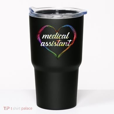Medical Assistant Colorful Heart Tumbler