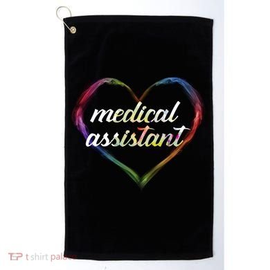 Medical Assistant Colorful Heart Golf Towel