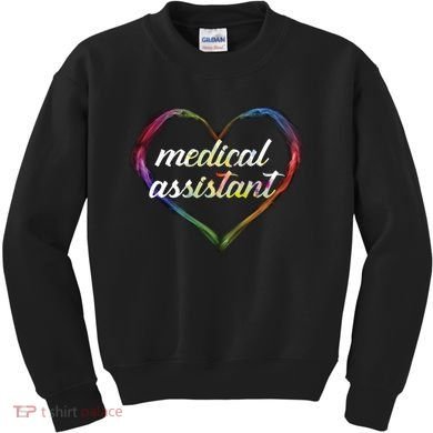 Medical Assistant Colorful Heart Kids Sweatshirt
