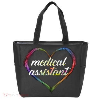 Medical Assistant Colorful Heart Tote Bag
