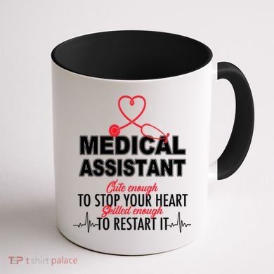 Medical Assistant Cute Enough To Stop Your Heart Coffee Mug back